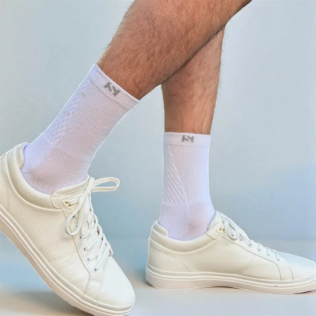 Unisex Performance+ Socks 3-Pack (White)