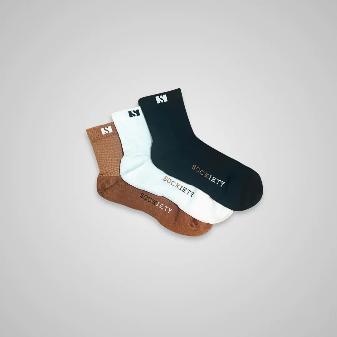 3-Pack Unisex Eminent Quarter Socks (Trio)