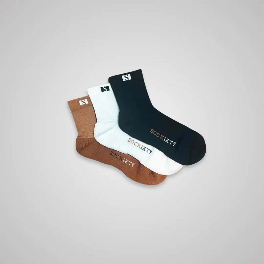 3-Pack Unisex Eminent Quarter Socks (Trio)