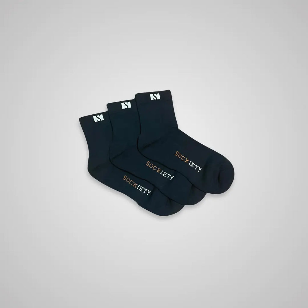 Unisex Eminent Quarter Socks 3-Pack (Navy)