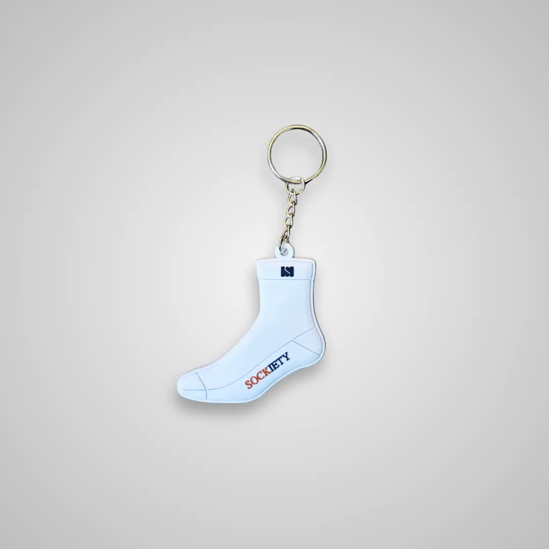 Sock Keychain (White)