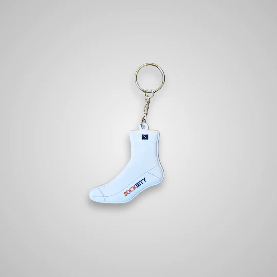 Sock Keychain (White)