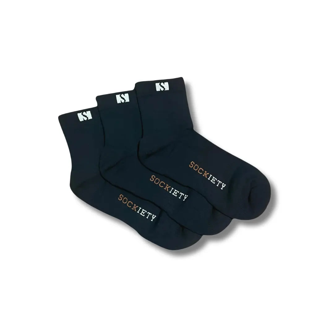 Unisex Eminent Quarter Socks 3-Pack (Navy)